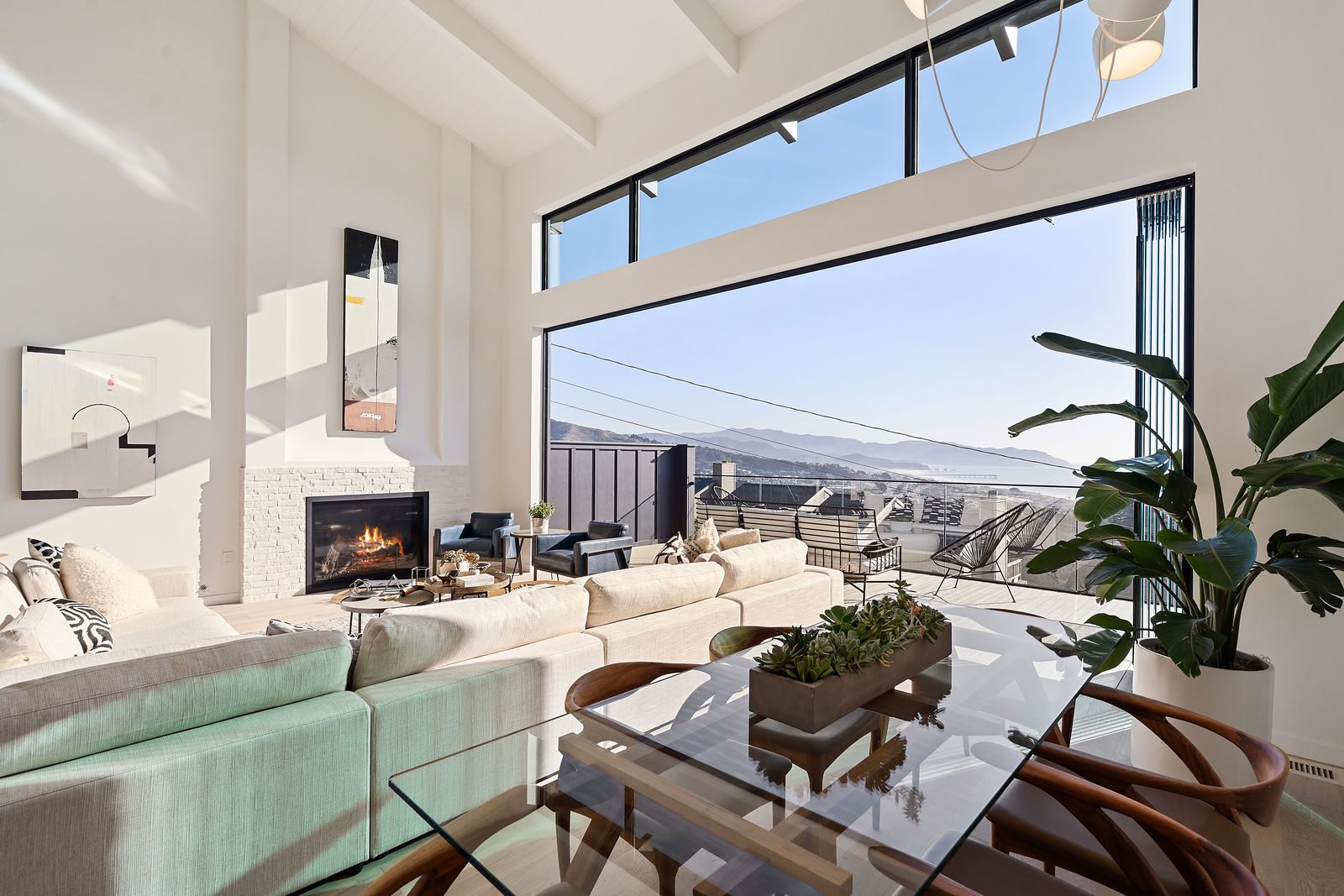 image of home with frameless folding door system