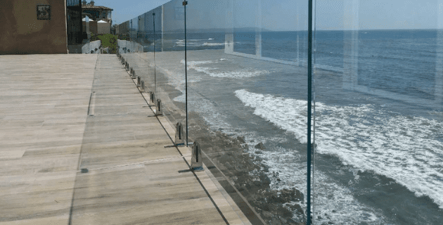 image of glass railing system to Avoid Water Damage